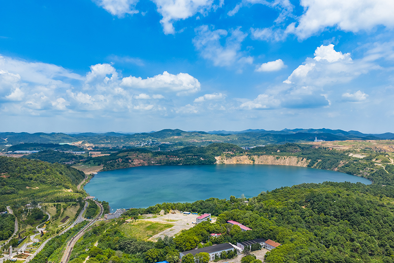 航拍凹山地质文化公园。雨山区委宣传部供图