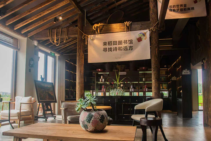 稻田图书馆内部。埇桥区委宣传部供图