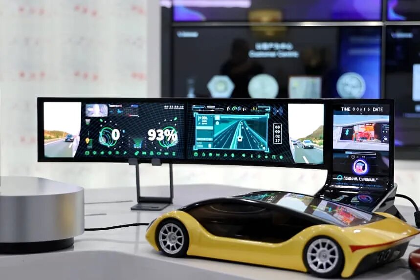 “合肥造”柔性屏。张敏摄