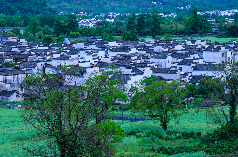 黄山黟县卢村云雾飘渺似仙境